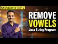 Remove Vowels from String in Java ICSE Class 10 Computer Important Questions ICSE Computer