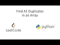 Leetcode - Find All Duplicates in an Array Python