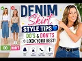 Style TIPS Denim Skirt Do s Don ts How to Look Your BEST in Denim Skirts
