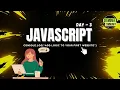 DAY 3 JAVASCRIPT - Frontend Web Development Workshop by STEMONEF COMMUNITY CLUB NAMDAPHA