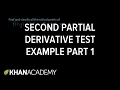 Second partial derivative test example part 1
