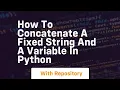 how to concatenate a fixed string and a variable in python