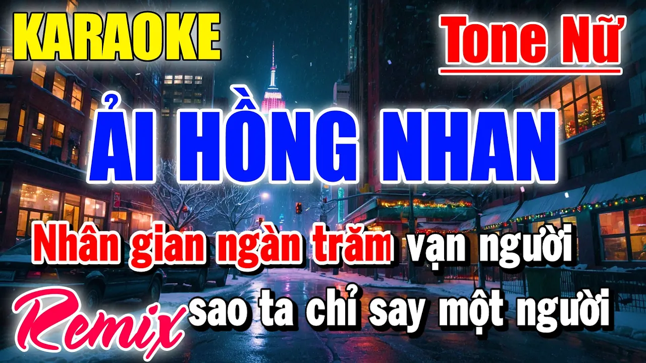 Ải Hồng Nhan Remix Karaoke Tone Nữ | Karaoke Thanh Duy