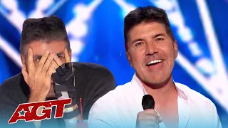 leaked simon cowell sings on the americas got talent stage 