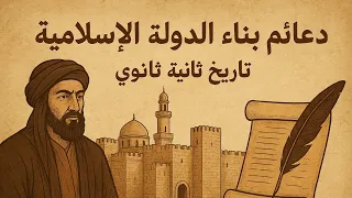 حل اسئلة درس دعائم بناء الدولة الإسلامية تاريخ تانية ثانوي دفعة ٢٠٢٦ من كتاب الامتحان 