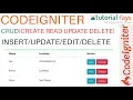 Part 4 2019 CodeIgniter Display List CRUD Insert Update Delete Tutorials - Tutorial Rays