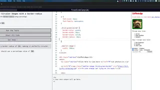 freeCodeCamp Make Circular Images with a border-radius