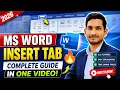 MS Word Insert Tab Complete Guide in One Complete Insert Tab In MS Word