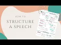 How to structure a speech