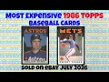 1986 Topps Most Expensive eBay Sales Baseball Cards July 2026