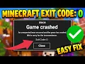 How To Fix Minecraft Exit Code 0 Error 2026 Minecraft Crashing Fix