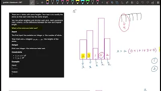 Stick Lengths CSES