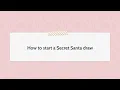 How to Start a Giftster Secret Santa Draw