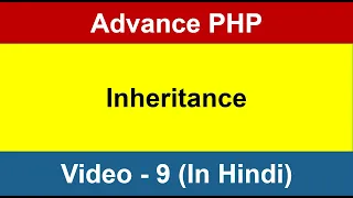 Advance PHP - Part 9
