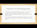 Group Presentation Aggregate vs Disaggregated