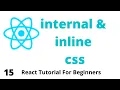 React internal inline css how to use Reactjs tutorial for beginners in hindi - Web Boss