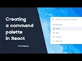Build a Spotlight-Style Command Palette in React Full Deep Dive with KBar Tailwind
