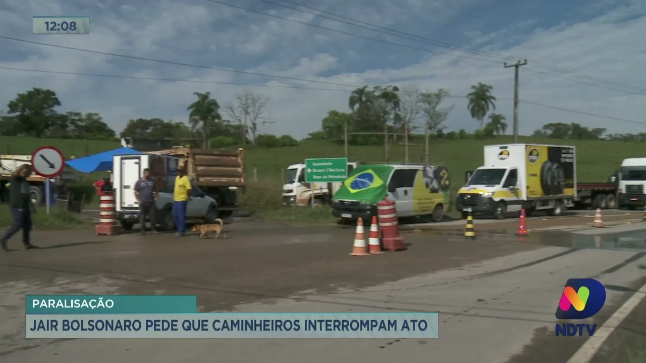 Paralisação: Jair Bolsonaro pede que caminhoneiros interrompam ato