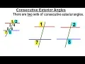 Geometry - Ch 4 Lines and Angles 9 of 37 Consecutive Exterior Angles