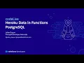 codeLive Heroku Data in Functions with Postgres