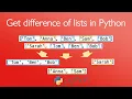 Get difference between two lists in Python