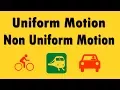 Uniform and Non Uniform Motion