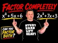 How to Factor Trinomials Easy to Hard