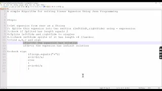 Linear equation Implementation using java programming language