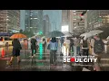 SEOUL CITY TRAVEL 15 - Rainy Day Walk in Seoul, Cheonggyecheon, Jongno, Gwanghwamun, Insadong, 4K