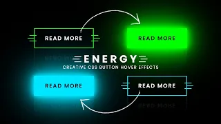 CSS Energy Button Hover Effects Neon Light Animation Effects on Hover