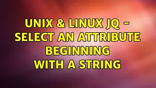 Unix Linux jq - select an attribute beginning with a string