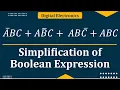 Example Problem of Boolean expression simplification Digital electronics
