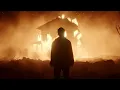 House Burning Flames Fire Stock Footage