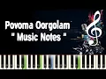 Download Lagu Povoma Oorgolam Piano Cover, Notes, Midi File, Music Sheet \u0026 Karaoke
