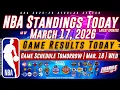 NBA Standings Today as of March 17 2026 Game Results Today Game Tomorrow March 18 Wednesday