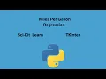 Automobile Miles Per Gallon Data Science Regression - SKLearn