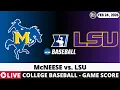 MCNEESE STATE VS LSU College Baseball Game Score Radio Play-by-Play