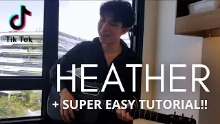 Download HEATHER - Conan Gray COVER + TUTORIAL (super easy beginner friendly) acoustic cover (guitar) MP3