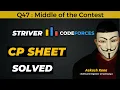 Middle of the Contest Striver CP Sheet Codeforces Competitive Programming