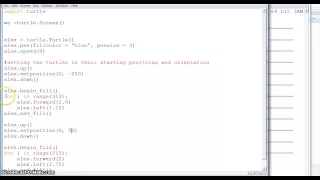 Python turtle Draw Circle Set position