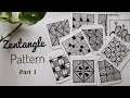 15 zentangle pattern part 1 Tutorial zentangle art step by step