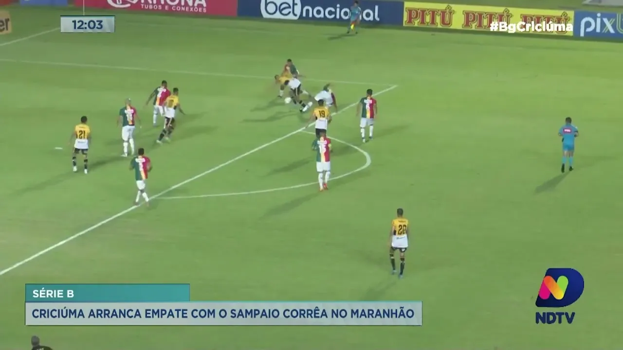 Criciúma arranca empate com o Sampaio Corrêa no Maranhão