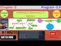 Arithmetic Operators in Python Lec - 01 Chapter 2 11th computer science new book 2025