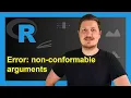 Matrix Multiplication Error in R non-conformable arguments 2 Examples How to Replicate Fix
