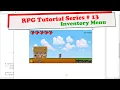 Pygame Creating an RPG Game Part 13 Inventory System