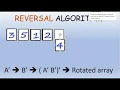 rotation of array elements using reversal algorithm in hindi by mohit skill up with mohit