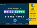 Working With WHILE Loop Snowflake Scripting Developer Guide Stored Procedure Tutorial Ch-13