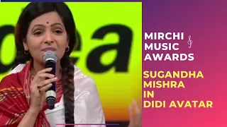 sugandha mishra in her didi avtaar at the 7th royal stag mirchi music awards radio mirchi