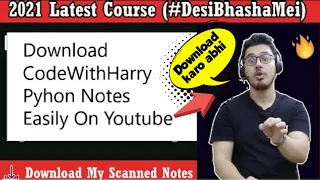 Download CodeWithHarry Python Notes Easily From Youtube
