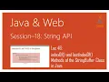 String API in Java indexOf and lastIndexOf Methods of the StringBuffer Class in Java